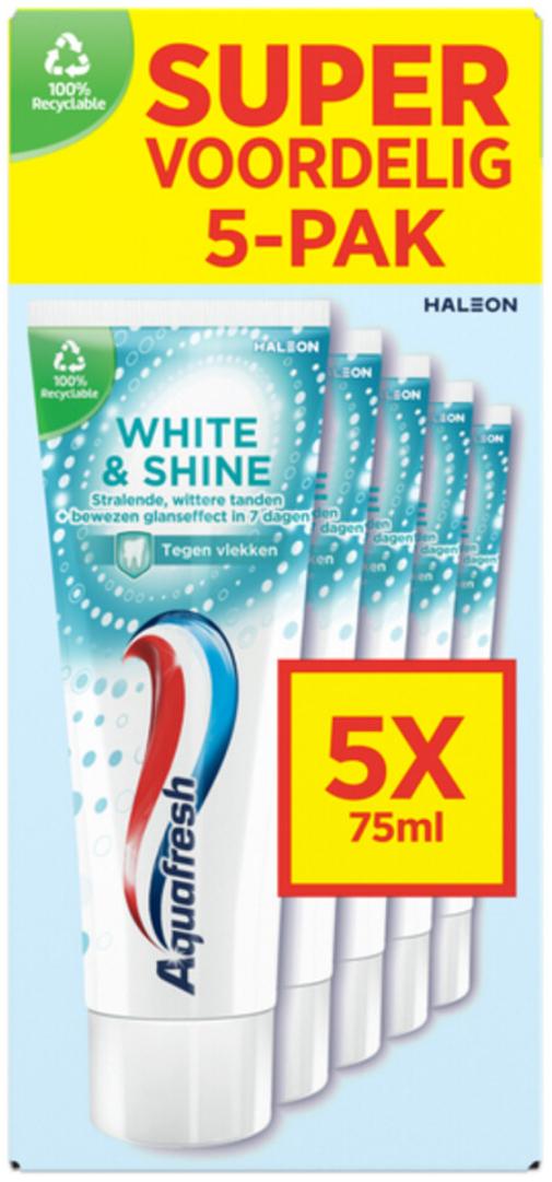 Tandpasta White & Shine 5-Pack 5st
