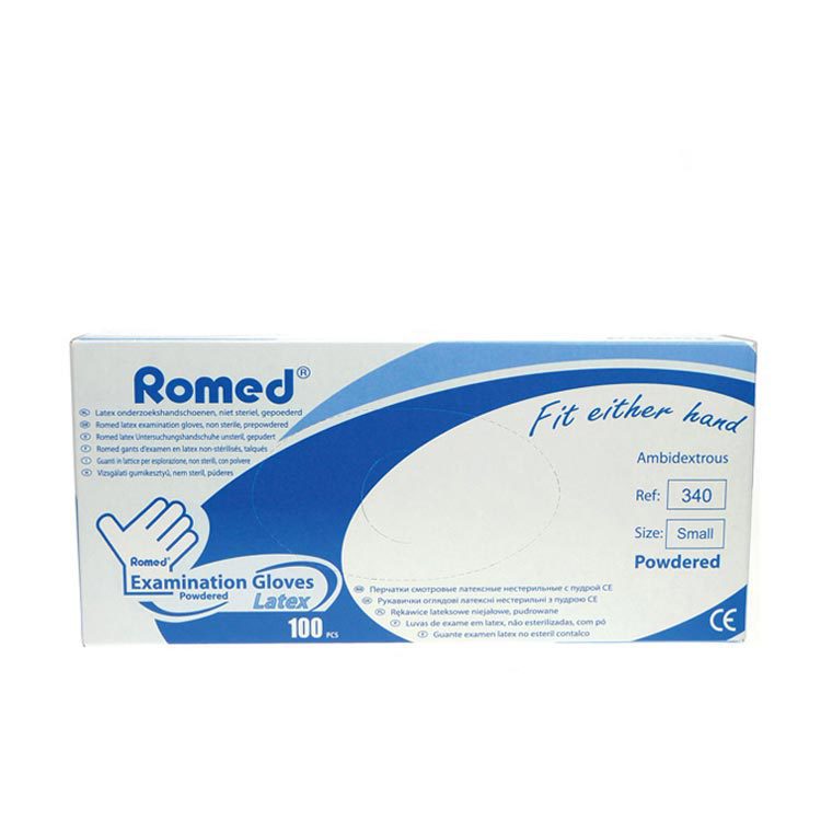 Latex handschoen niet steriel gepoederd S 100st