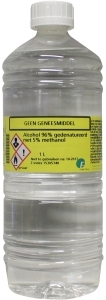 Alcohol 96% gedenat 5& methan 1000ml