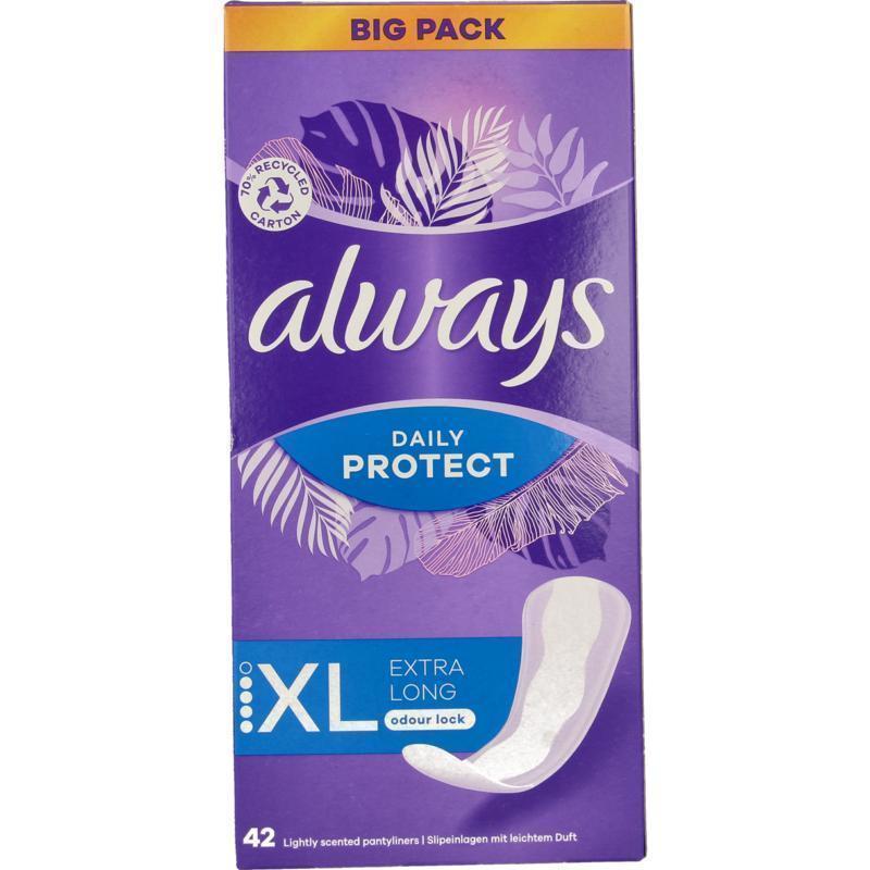 Inlegkruisjes Daily Protect Extra Long 42stuks