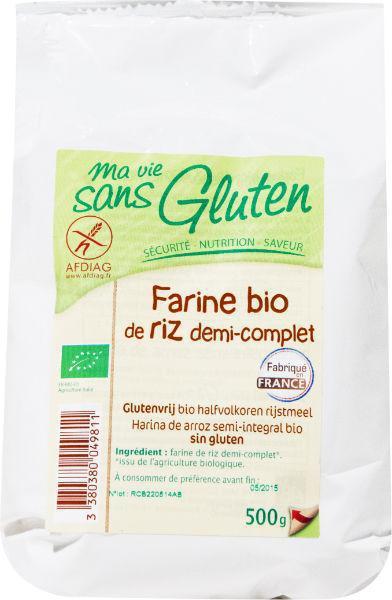 Rijstmeel Halfvolkoren Glutenvrij 500g