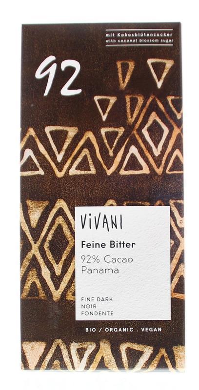 Vivani Chocolade dark 92% 80g