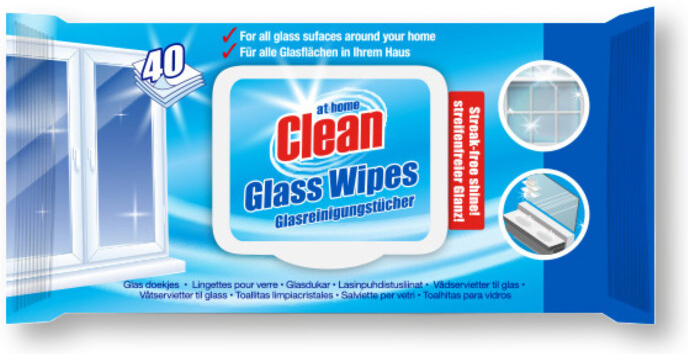 AT HOME CLEAN HYGIENISCHE DOEKJES - GLAS 40 STUKS