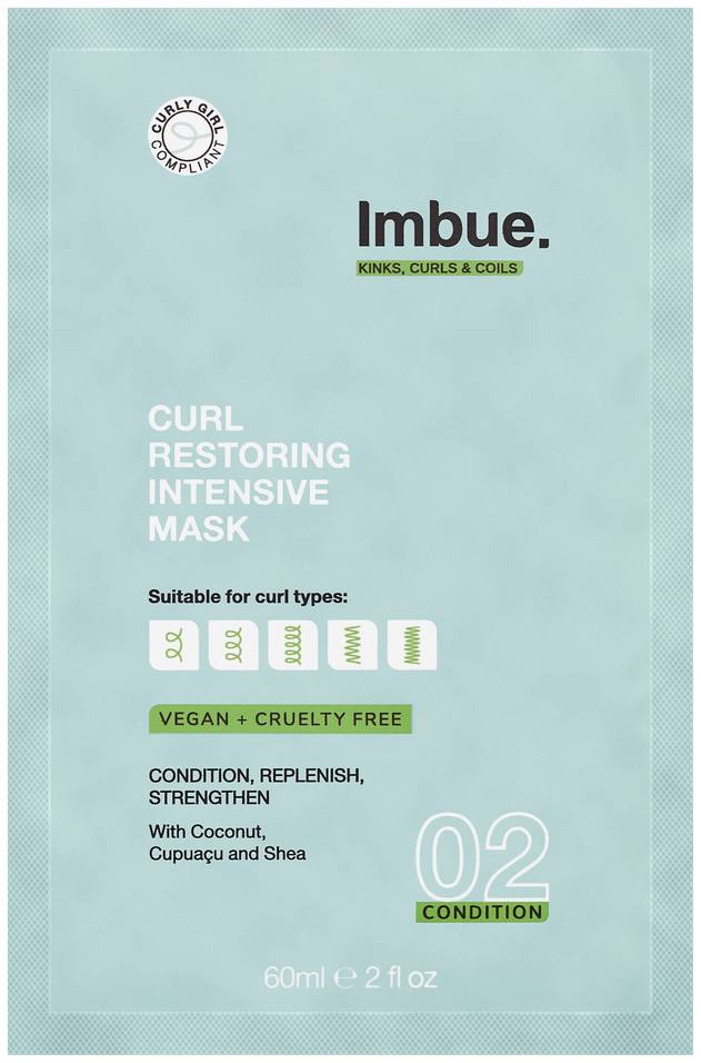 imbue Curl restoring intensive mask sachet 60ml