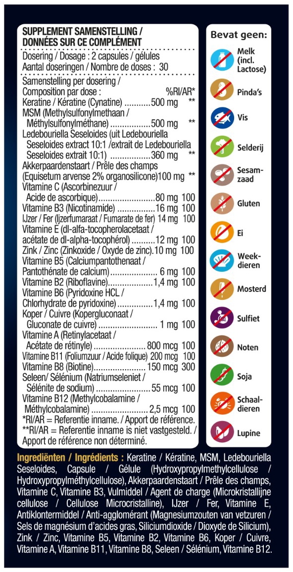 Lucovitaal Complex met keratine 60 capsules