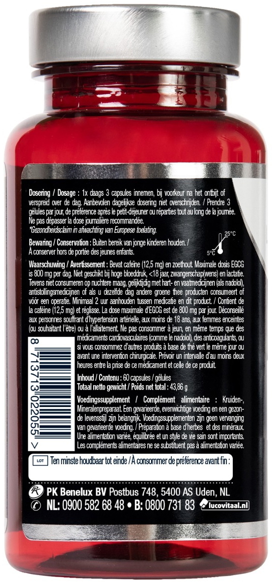 Lucovitaal Groene Thee Ideaal Gewicht 60 capsules