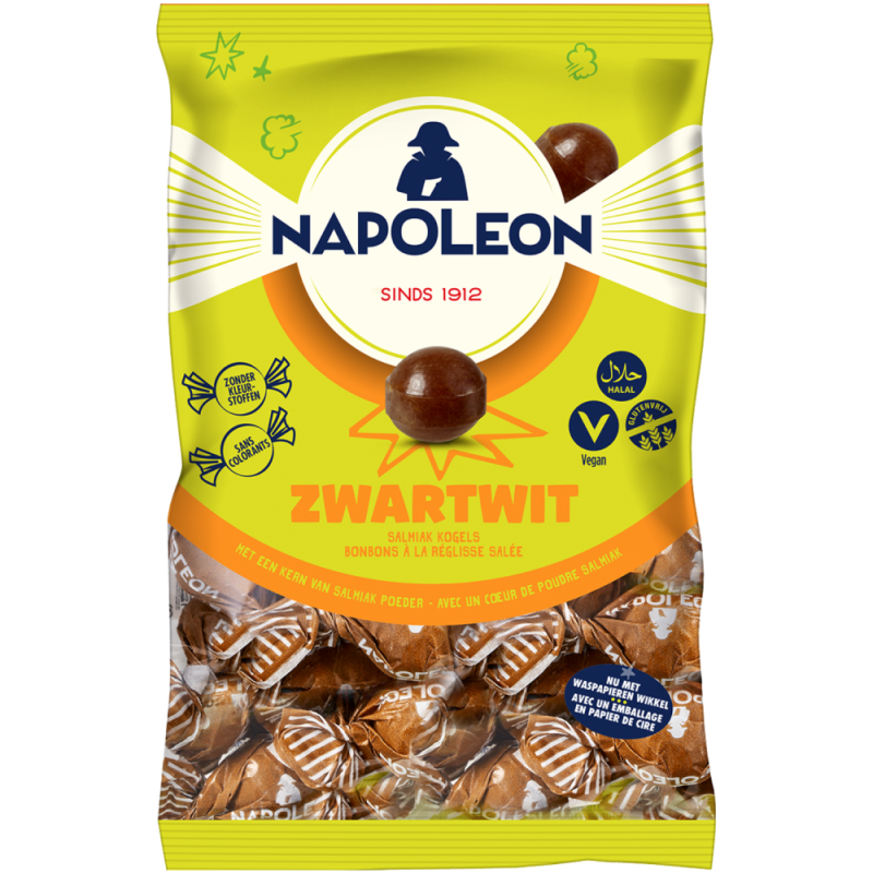 Zwart/Wit Kogels 150 gram