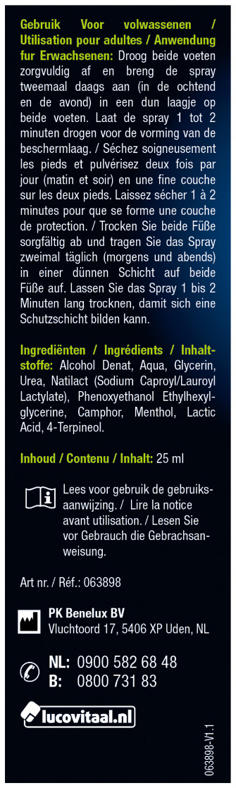 Lucovitaal Voetschimmel Zwemmerseczeem Spray 25ml