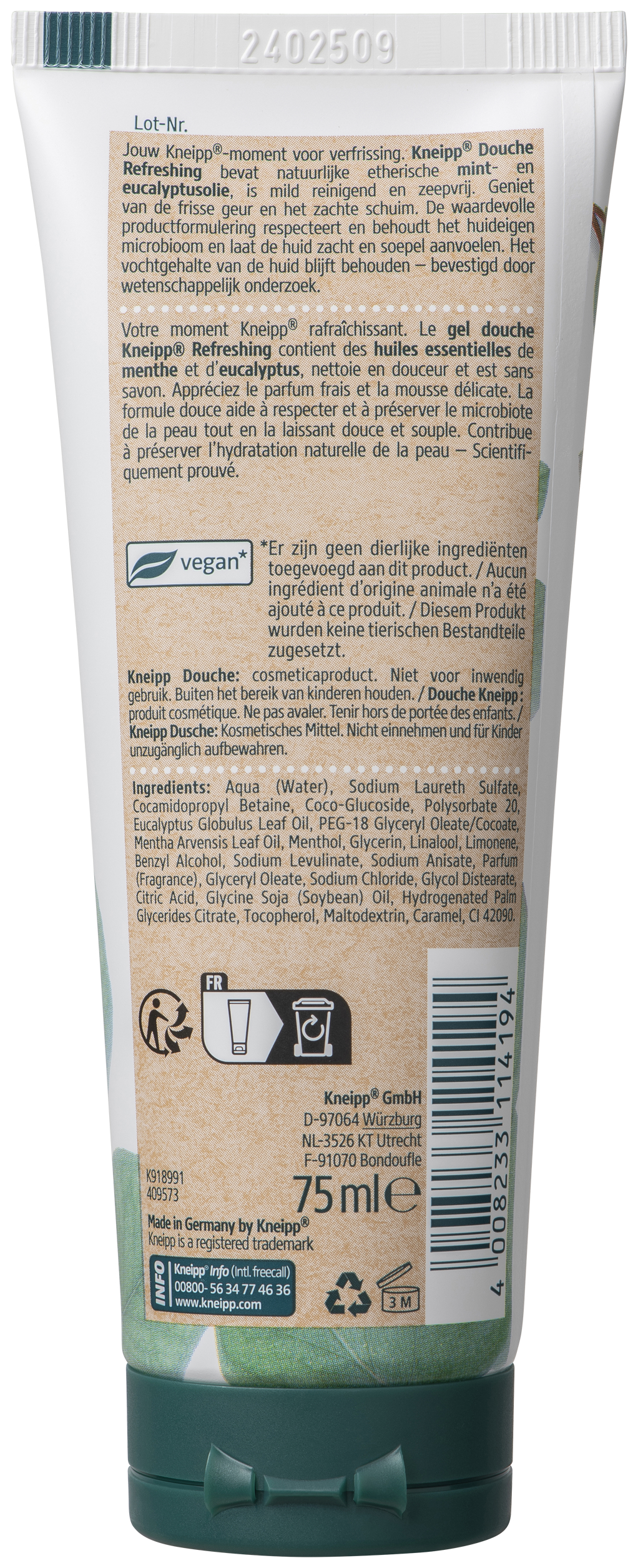 Kneipp Mini Douche Refreshing 75 ML
