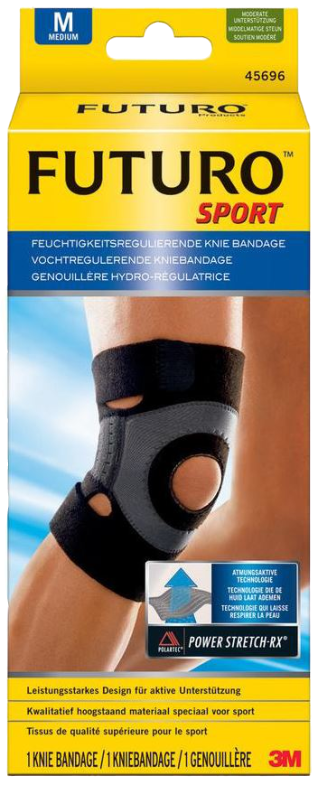Sport Vochtregulerende Kniebandage M 1 stuk