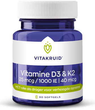 Vitakruid Vitamine D3 & K2 Softgels 90 stuks