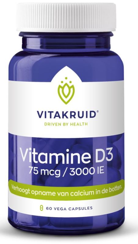 Vitamine D3 75 Mcg / 3000 Ie 60vcaps