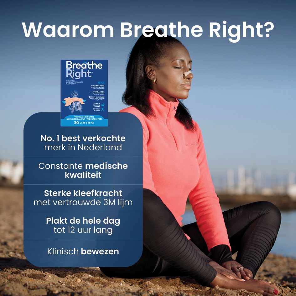 Breathe Right Neusstrips Large Beige 30 Stuks