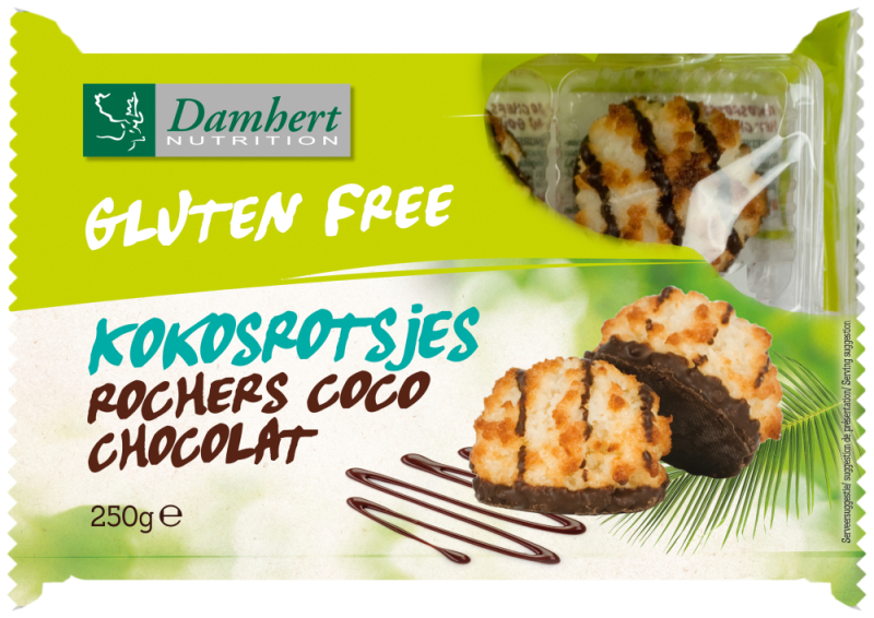 Kokosrotsjes Chocolade Glutenvrij 250 Gram