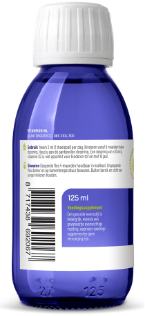 Vitakruid Omega-3 Visolie TG Vloeibaar met A, D en E 125 ml