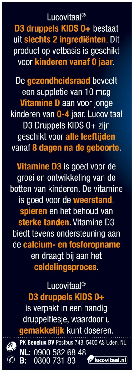 Lucovitaal Vitamine D3 Druppels Kids 50ML