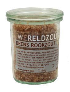 Wereldzout deens rookzout glas 160g
