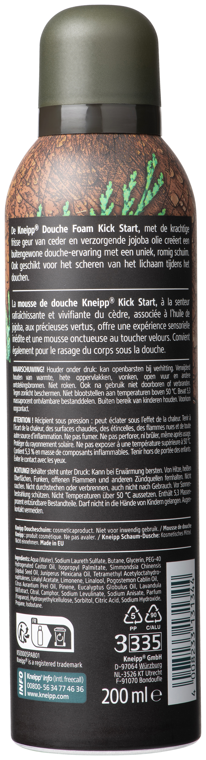 Kneipp Douche Foam Men Kick Start 200 ML