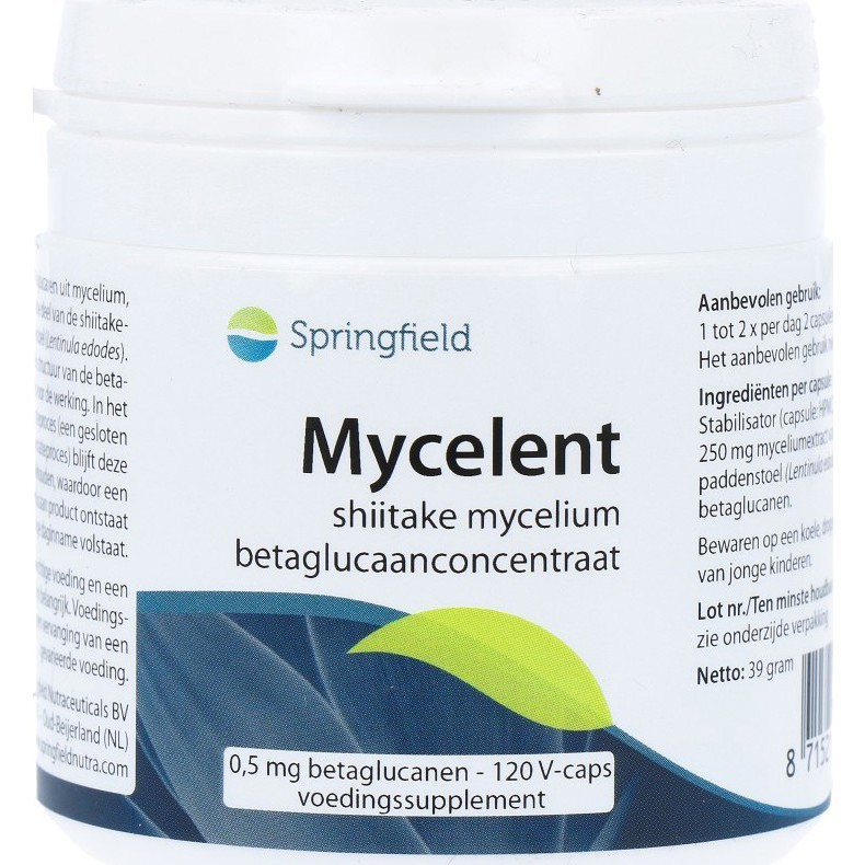 Mycelent betaglucaanconcentraat 250mg 120vc