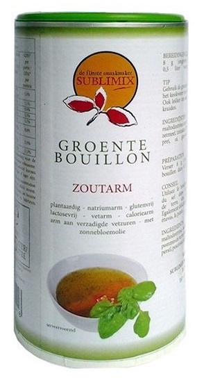 Glutenvrije Groentenbouillon Zoutarm 260gr
