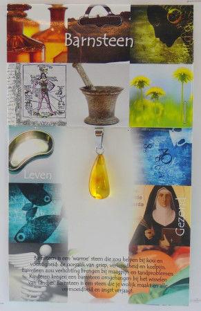 Hanger gezondheidssteen barnsteen 1kaart