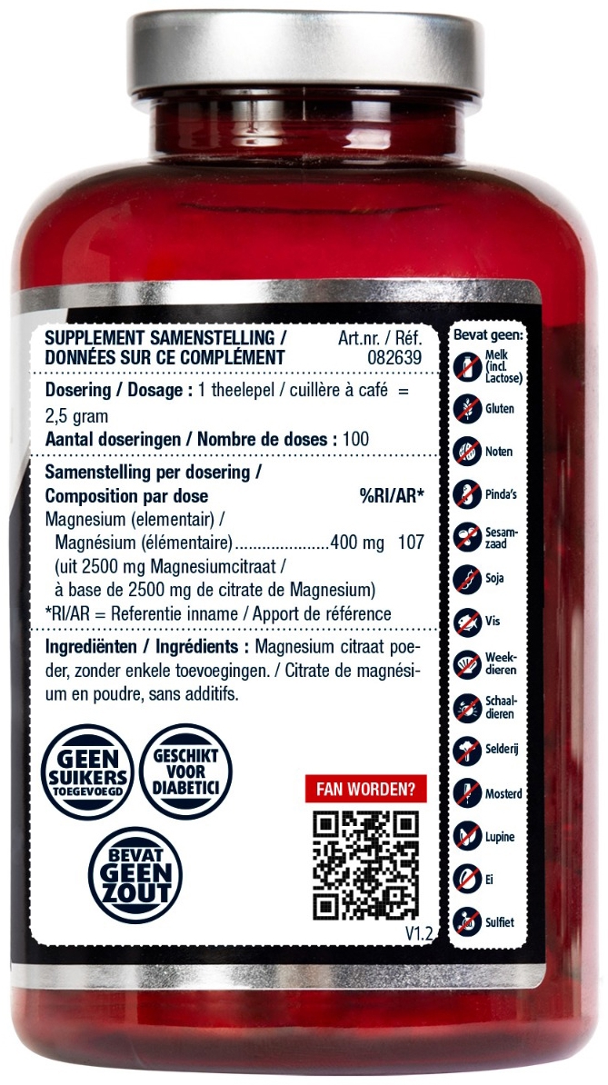 Lucovitaal Magnesium Citraat 400mg Poeder 250 gram