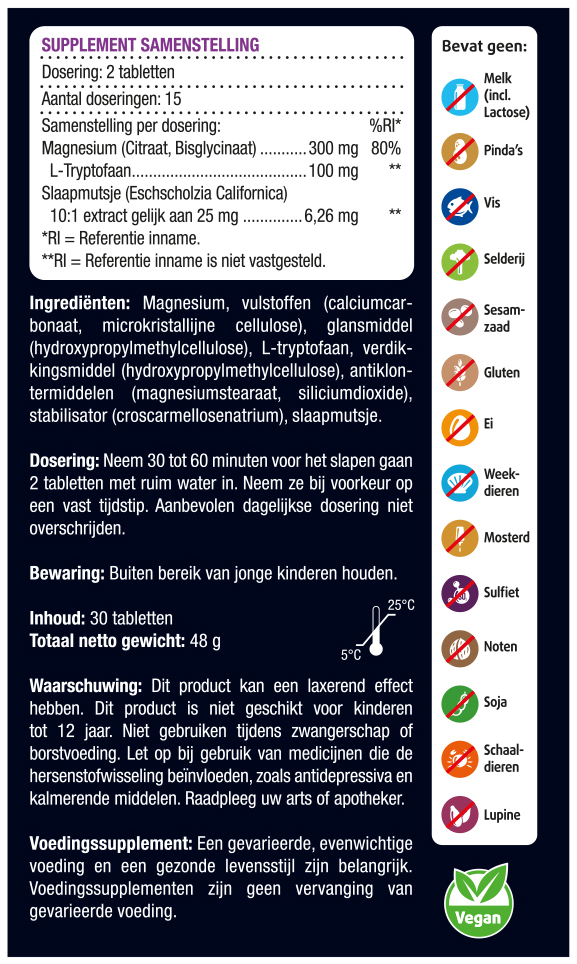 Lucovitaal Magnesium Nacht 30 Tabletten