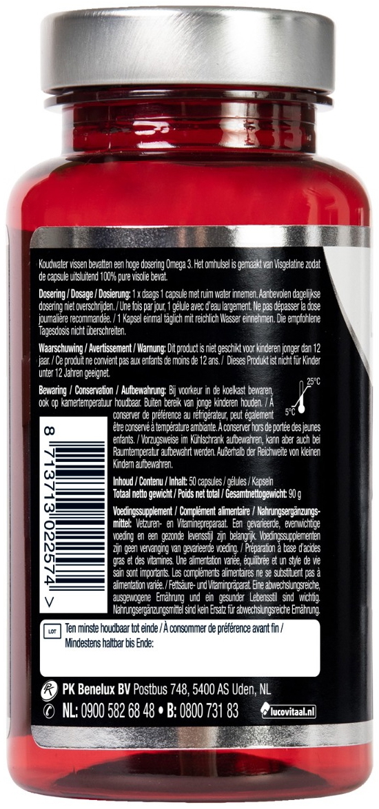 Lucovitaal Puur Omega 3 Koudwater Visolie 50 capsules