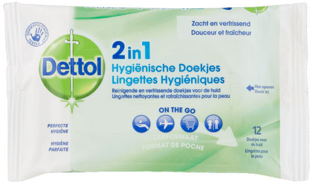 2in1 Hygiënisch Doekjes 12 stuks