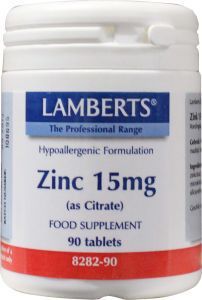 Zink (zinc) citraat 15 mg 90 tabletten