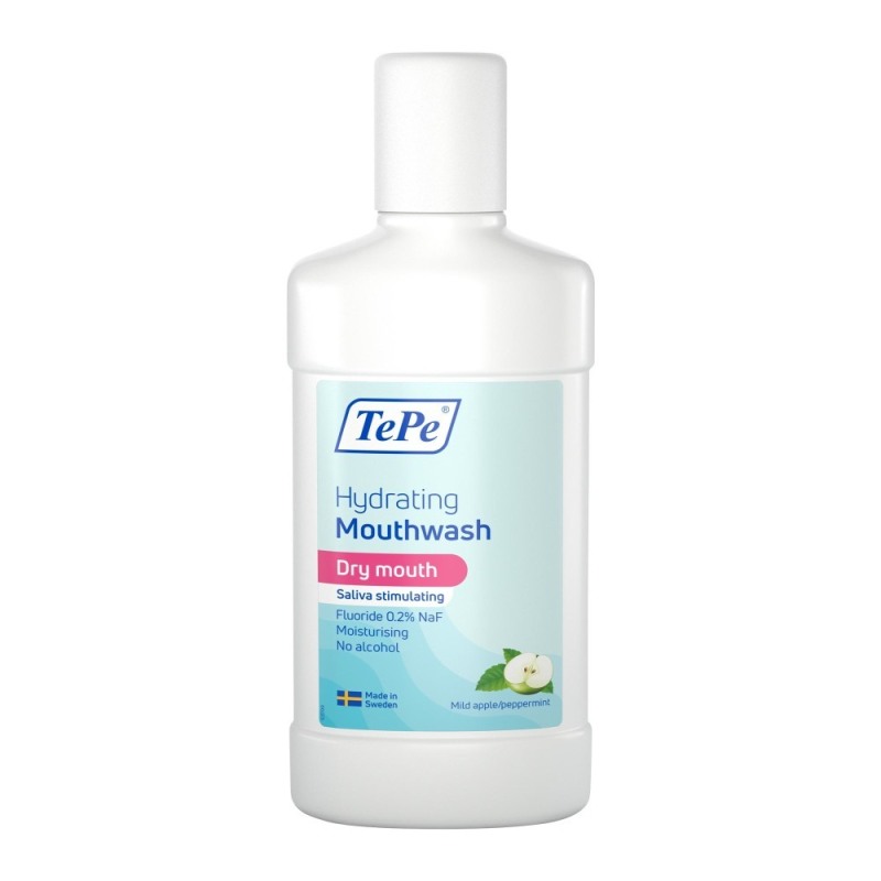 TePe Hydraterende mondspoeling mild apple/peppermint 500ML