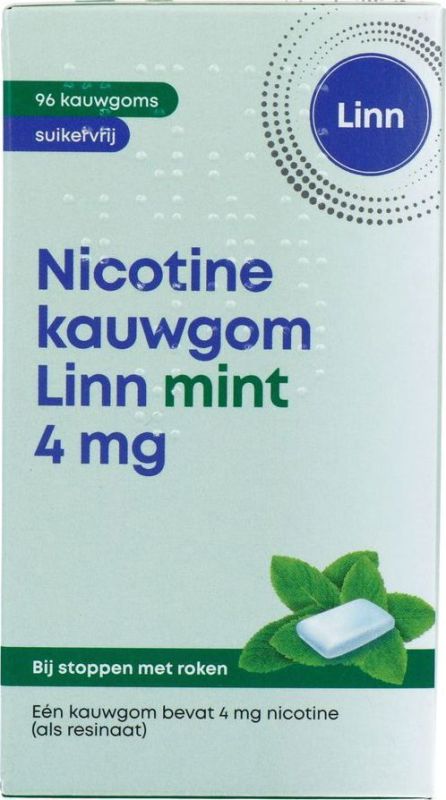 Linn Nicotine Kauwgom Mint 4 mg 96st