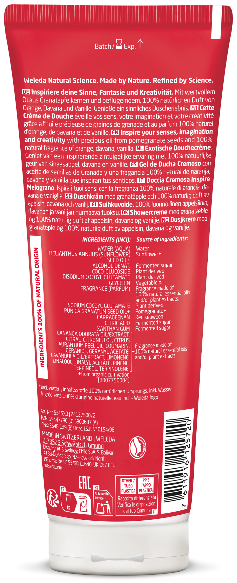Weleda Granaatappel Inspirerende Douchecrème 200 ML