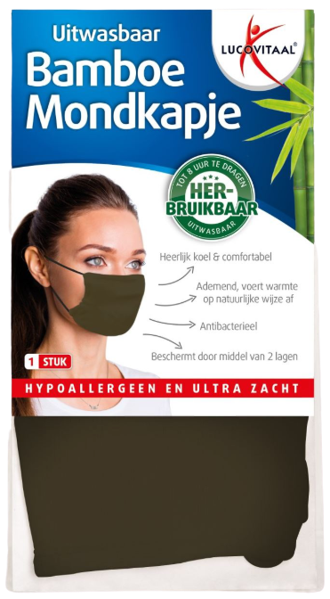 Bamboe Mondkapje Groen 1 stuk