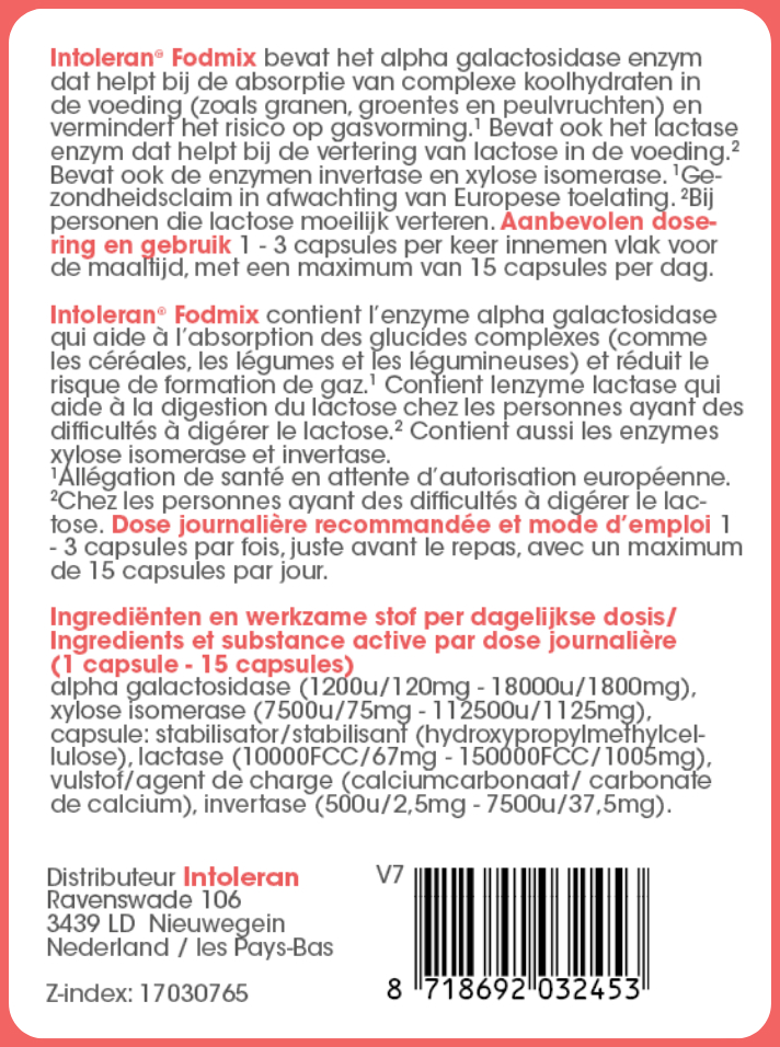 Intoleran Fodmix 36 Capsules
