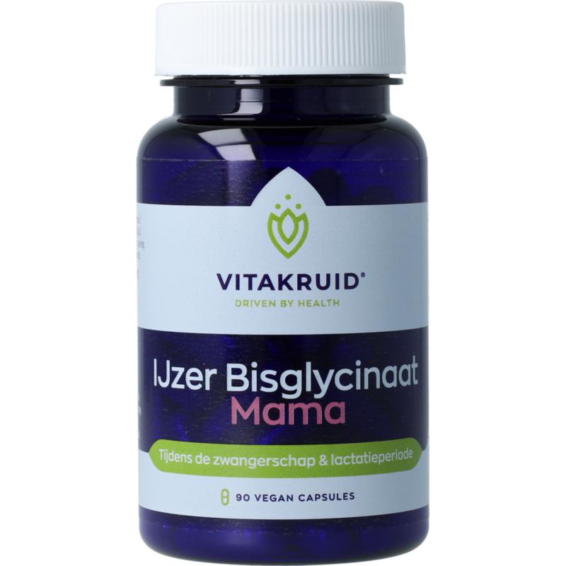 Vitakruid Ijzer Bisglycinaat Mama 90 vega capsules