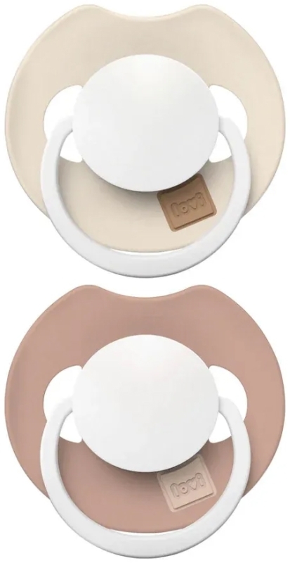 Difrax Fopspeen glow dynamic 6-18 mnd ivory/blush 2st