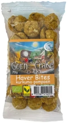 Haver Bites Kurkuma-Pompoen 150 Gram