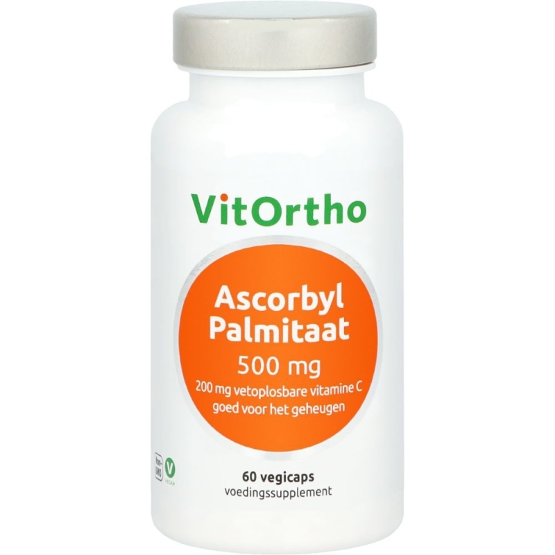VitOrtho Ascorbyl Palmitaat 500 mg 60 Vegicaps