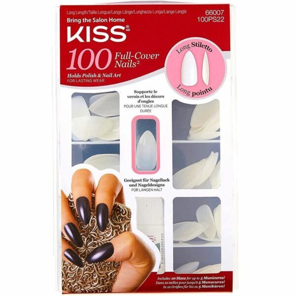 Full-Cover Nails Long Stiletto 1 Set