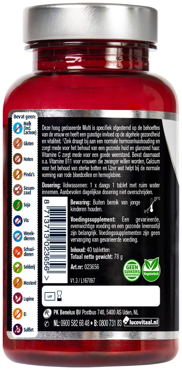 Lucovitaal Multi+ Compleet Vrouw 40 tabletten