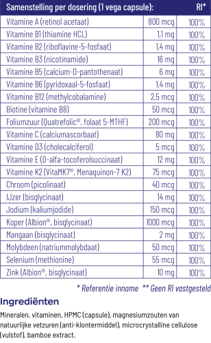 Vitakruid Multi 100% RI 90 Vega capsules