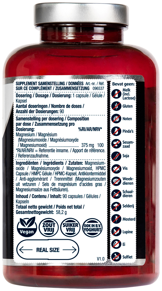 Lucovitaal Magnesium Oxide 375mg 90 capsules