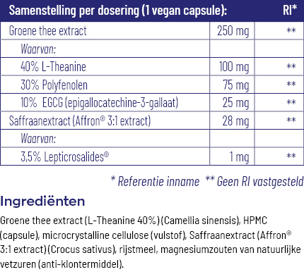 Vitakruid Saffraan & L-Theanine 30 capsules
