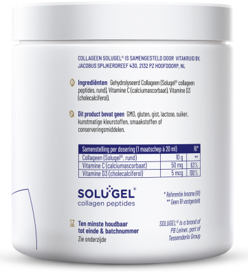 Vitakruid Collageen Solugel Poeder met Vitamine C en D 250 Gram