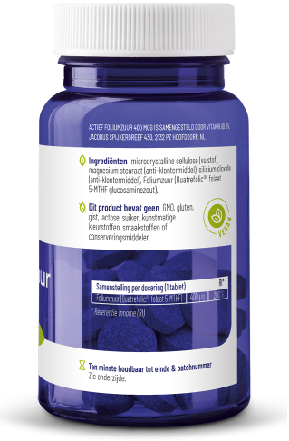 Vitakruid Actief Foliumzuur Quatrefolic® 5-MTHF 400 mcg 90 tabletten