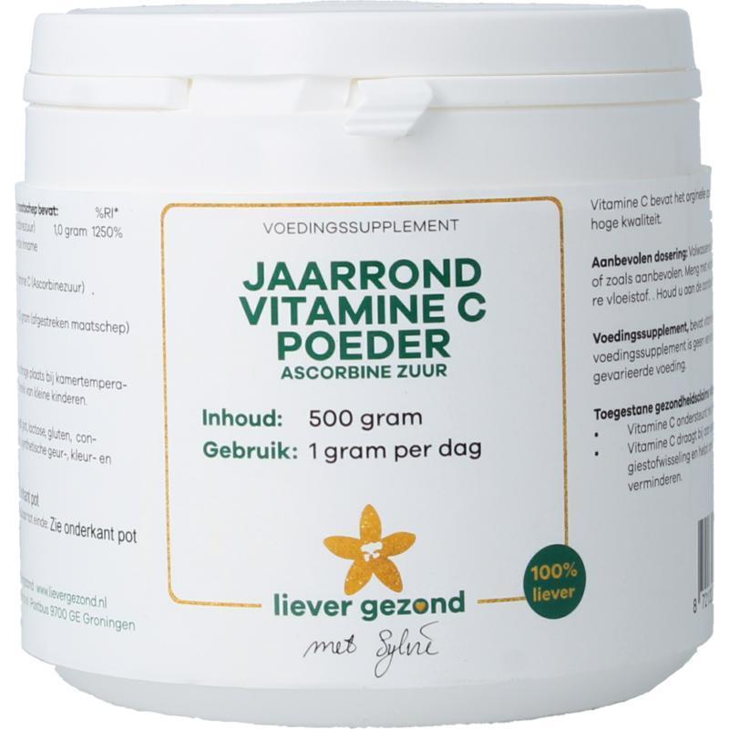 Vitamine C poeder zuur jaarrond 500g
