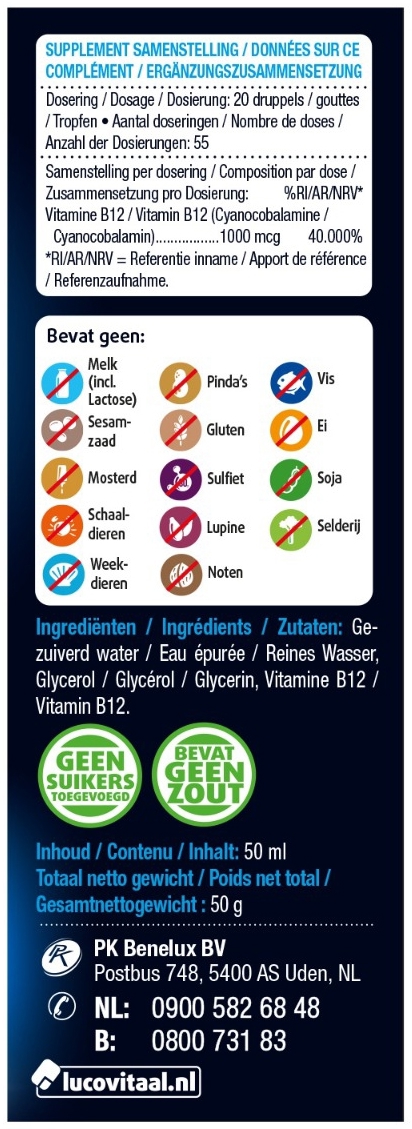 Lucovitaal Vitamine B12 Druppels 50ml