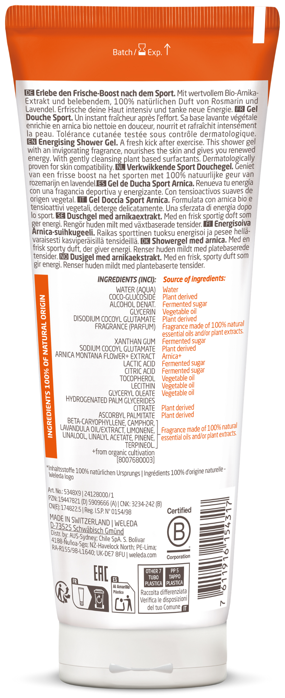 Weleda Arnica Sport Douchegel 200 ML