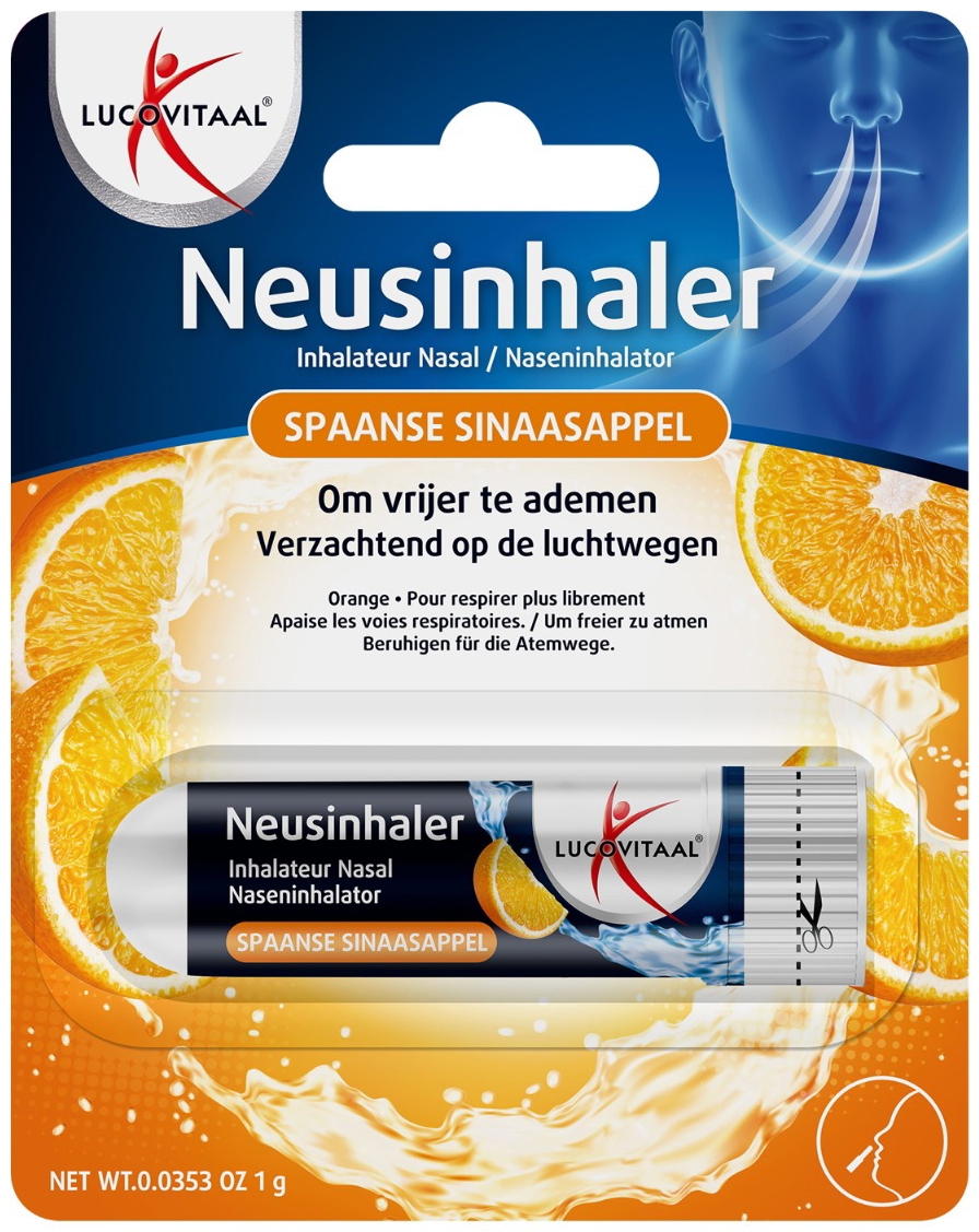 Lucovitaal Neusinhaler Spaanse Sinaasappel 1 Stuk